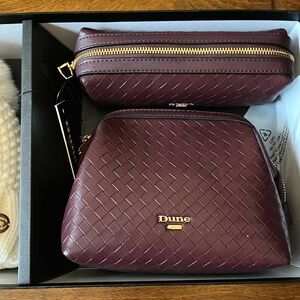 Dune of London Gift set Bag makeup and knit hat NIB